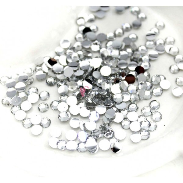 Strasuri din acril 3D Argintii de 2,0mm 1000 bucati SA009